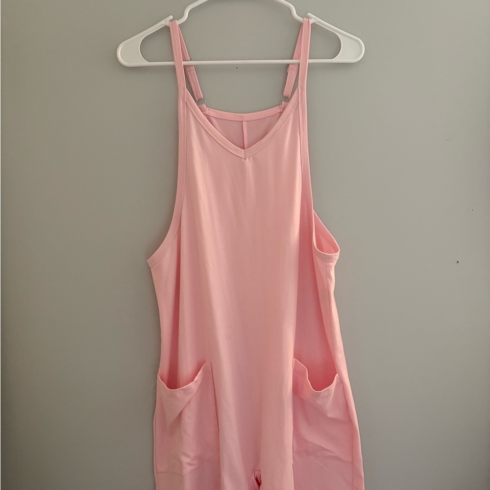 SHEIN Pink Sleeveless Jumpsuit